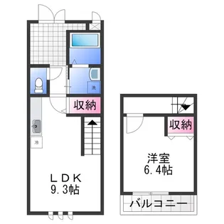 フジパレス スリーハーブズほたる【1階】の間取り