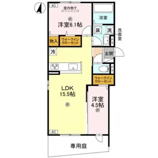 プライム金剛【1階】の間取り