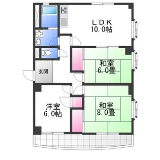 エステートBLD.Ⅲ【8階】の間取り