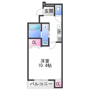 フジパレス北野田Ⅲ番館【2階】の間取り