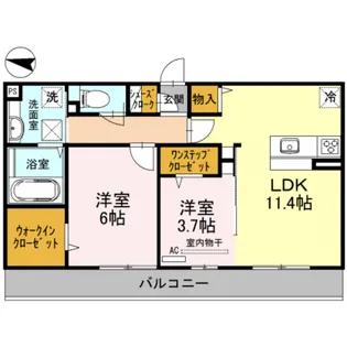 エスペランジュ【2階】の間取り