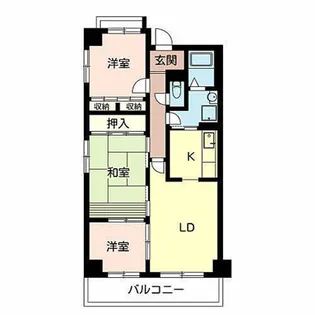 リアンジェ泉大津【3階】の間取り