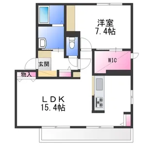 グリーンフィールド B棟【1階】の間取り