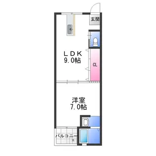 羽衣グリーンハイツ【4階】の間取り