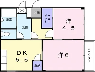 エルディムナカタ【2階】の間取り