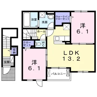 SWISS COTTAGE【2階】の間取り