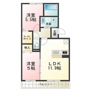 D−room セピアコート鳳【1階】の間取り