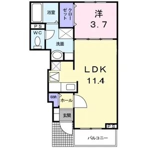 カーサ プラシードⅠ【1階】の間取り