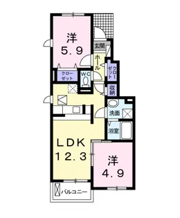 フィオーレ【1階】の間取り