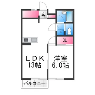 モアクレスト友【1階】の間取り