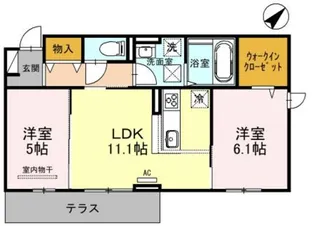ベル エトワールJ 【2階】の間取り