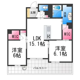 アルテーヌ浜寺元町【2階】の間取り
