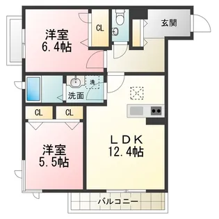 ル シーニュ(Le Cygne)【2階】の間取り