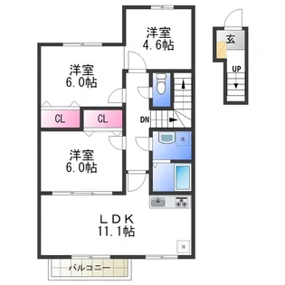 アーバン新家【2階】の間取り