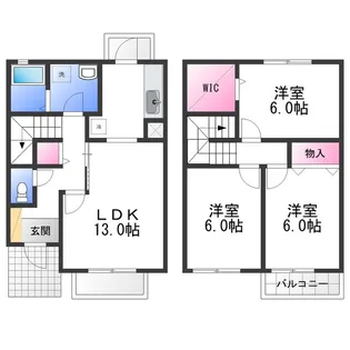 くわのみハイツ【1階】の間取り