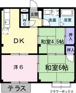 第1ハイツ【1階】の間取り