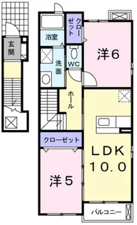 サンベリーズ【2階】の間取り