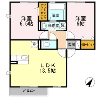ル・シエル・エトワールⅢ【2階】の間取り