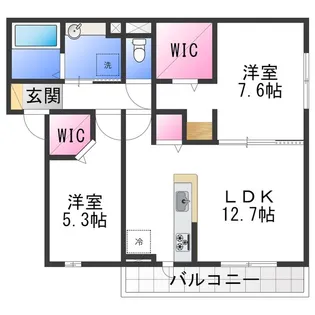 メゾンドゥボヌール【1階】の間取り