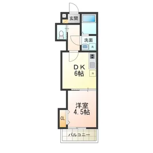 TKアンバーコート羽衣Ⅱ【2階】の間取り