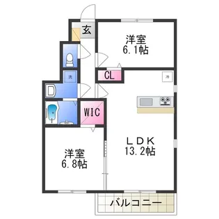 アルミック山荘 C棟【1階】の間取り