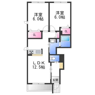 シャーメゾン キャトル【1階】の間取り