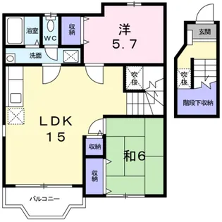 サンライズ【2階】の間取り