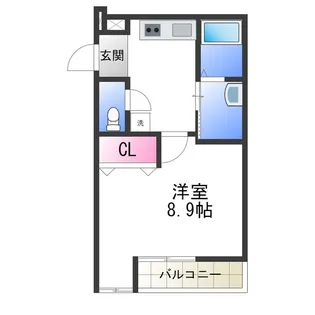 フジパレス アイヴィ浜寺【1階】の間取り
