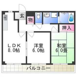 エルシャトー【1階】の間取り