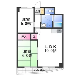 サン・ルミエール【2階】の間取り