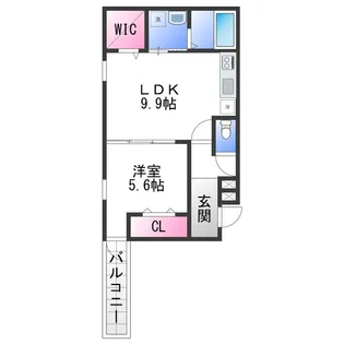 フジパレス高石駅南Ⅱ番館【2階】の間取り