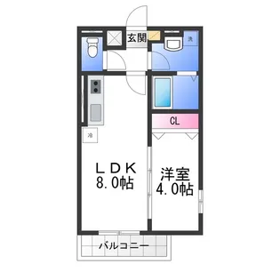 ALEGRIA北助松South【2階】の間取り