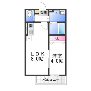 ALEGRIA北助松South【2階】の間取り