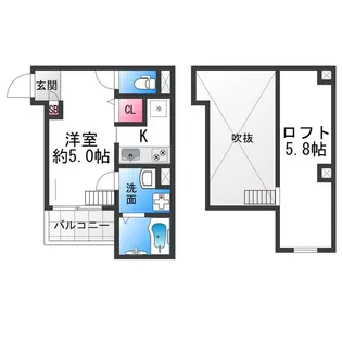 ドリームスクエア【2階】の間取り