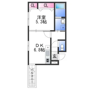 フジパレス堺初芝Ⅱ番館【1階】の間取り
