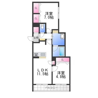 siesta【3階】の間取り