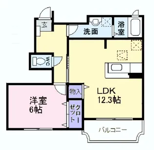 ロイヤルヒルズ高松【1階】の間取り