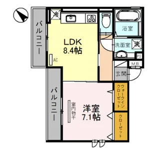 メゾン旭/駅前【2階】の間取り