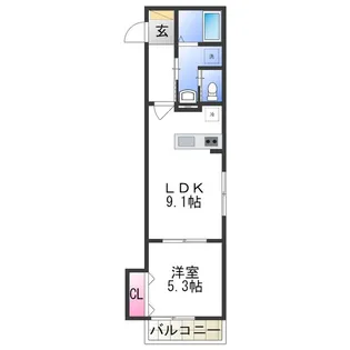F+style羽衣3号館【3階】の間取り