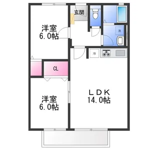 丸元ハイツ【1階】の間取り