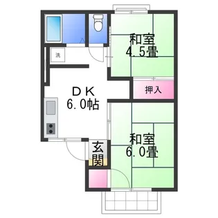 ワカバハイツ【2階】の間取り