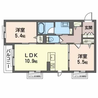 シャーメゾン セレーノB【3階】の間取り