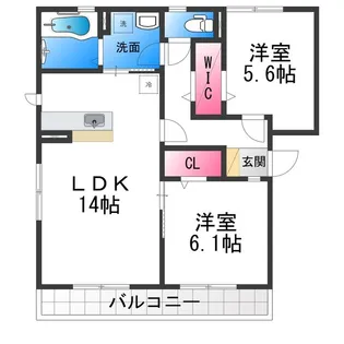フルーレ・咲【2階】の間取り