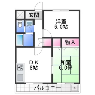 アミューレット光明池【2階】の間取り