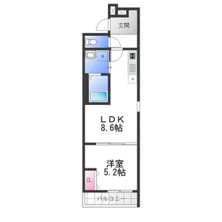 フジパレス北野田Ⅵ番館【1階】の間取り