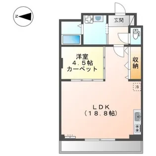 カステル ヴェッチオ【1階】の間取り