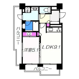 CORAL KOTOBUKI 踞尾【4階】の間取り