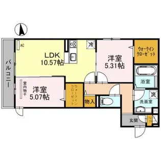 ラ・メゾン狭山【2階】の間取り