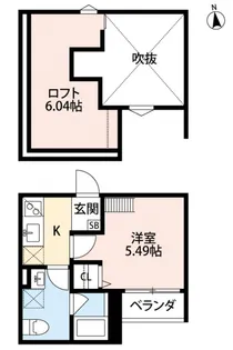 La Chou Chou(ラ シュ シュ)【2階】の間取り
