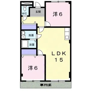 グリーンハイツ芝Ⅰ【1階】の間取り